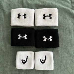 Under Armour (2 sets) and Head (1 set) Wrist Bands